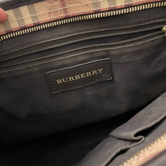 Burberry Classic model with real leather vintage check - authentic - Picture 3 of 7